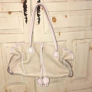 Carlos Falchi cream bag